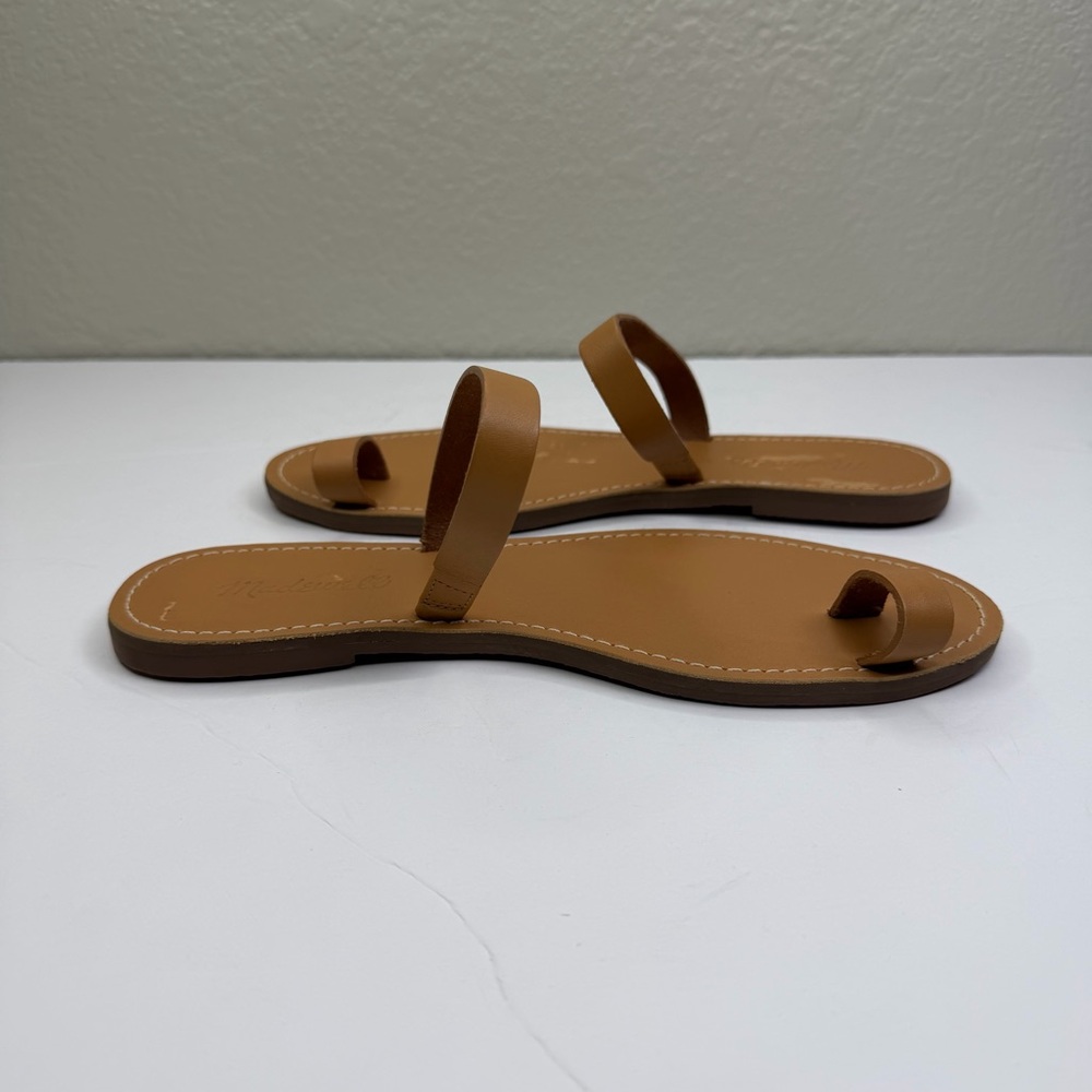 Madewell Women’s Desert Camel The Boardwalk Bare Slide Leather Sandals Size 8.5 - Picture 9 of 12